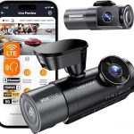 Dashcam Vantrue N2 Pro installée sur pare-brise d'une voiture